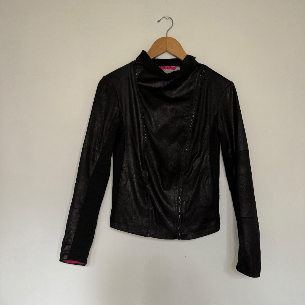 Bench Vegan Suede Textured Moto Jacket